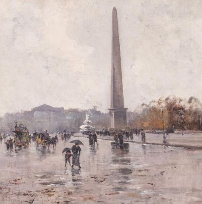 null Eugène GALIEN-LALOUE (1854-1941)

Place de la concorde.

Huile sur toile.

Signée...