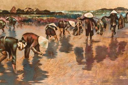 null Van Ha TRAN (1911-?)

La rizière.

Laque.

Signée en bas à droite.

Située Vietnam...