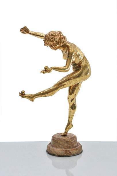 null Claire Jeanne Roberte Colinet (XiXe-XXe) Danseuse aux boules Sujet en bronze...