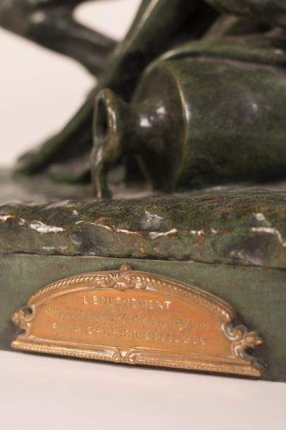  Albert-Ernest DE CARRIER BELLEUSE (1824-1887) L’enlèvement d’Hippodamie Bronze Signé...