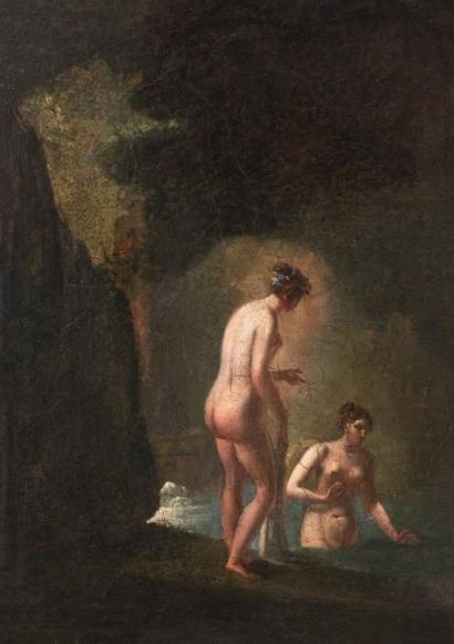 null Ecole française vers 1800, suiveur de Jacques-Antoine VALLIN Nymphes au bain...