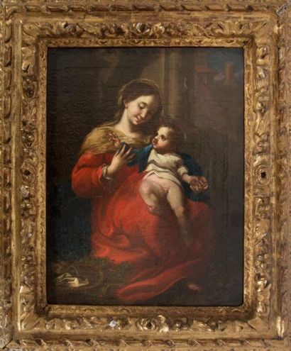  D’après Antonio Allegri CORREGGIO (c.1489-1534) dit LE CORREGE Vierge à l’enfant...