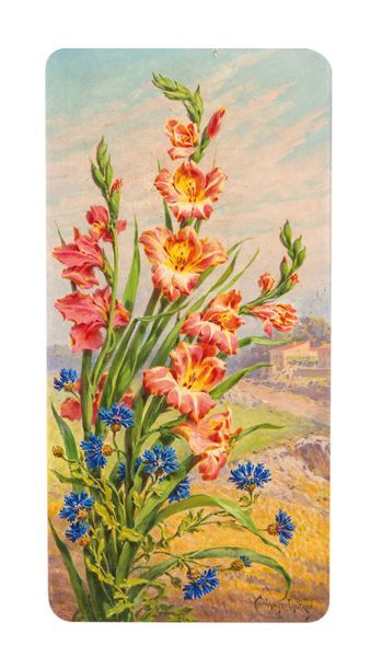 null Jules COULANGE-LAUTREC (1861-1950) Les iris. Huile sur toile. Signée en bas...