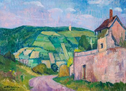 André MAIRE (1898-1984) Maison sur la colline....