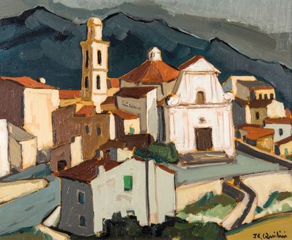 null Jean-Claude QUILICI (1941) Montemaggiore, Corse. Huile sur toile. Signée en...