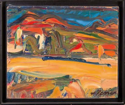 null Antoine FERRARI (1910-1995) Paysage. Huile sur toile. Signée en bas à droite....