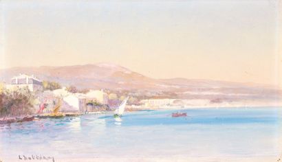 Louis NATTERO (1870-1915) Bord de côte. Huile sur toile. Signée en bas à gauche....