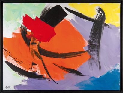 null Jean MIOTTE (1926-2016) Composition. Huile sur toile. Signée en bas à gauche....