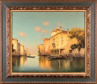 null VALLIN (1921) Venise. Huile sur toile. Signée en bas à droite. 75 x 40 cm. 