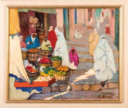 null Gustave LINO (1893-1961) Le maraîcher. Huile sur toile. Signée en bas à droite....
