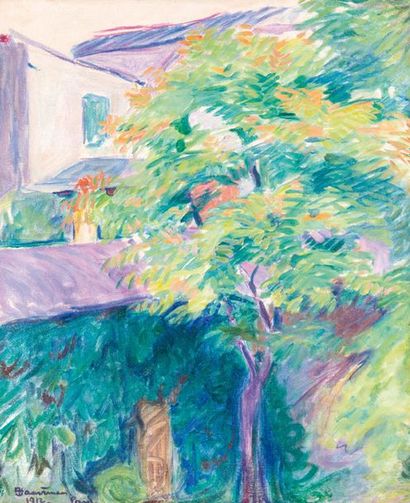 null Axel HAARTMAN (1877-1969) Le Jardin, Paris. 1912. Huile sur toile. Signée, située...