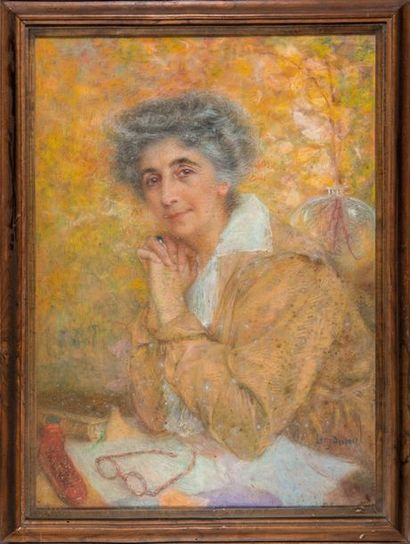 null Lucien LÉVY-DHURMER (1865-1953) Portrait de dame. Pastel. Signé en bas à droite....