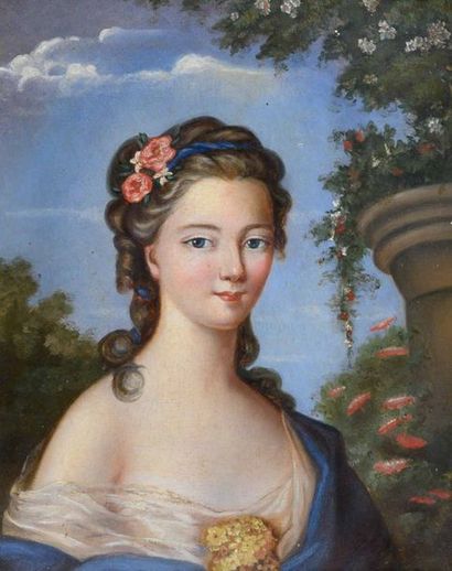 null Ecole FRANÇAISE du XIXe siècle, dans le goût d’Elisabeth VIGÉE le brun Portrait...