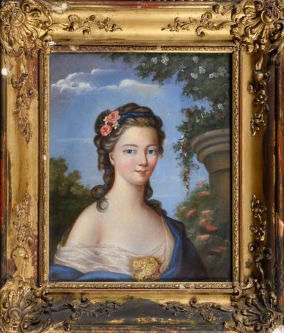 null Ecole FRANÇAISE du XIXe siècle, dans le goût d’Elisabeth VIGÉE le brun Portrait...