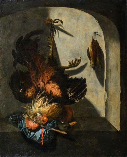 null Attribué à Dirk VALKENBURG (1675-1721) Coq de bruyère et canard Toile 99,5 x...