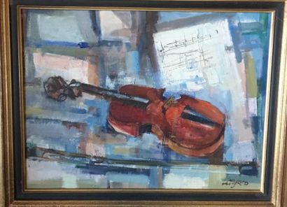 null Albert LAUZERO (1909-2006)

Le violon.

Huile sur toile.

Signée en bas à droite.

Contre...