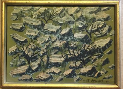 null Hubert AICARDI (1922-1991)

Paysage aux rochers et aux arbres. 1960.

Huile...