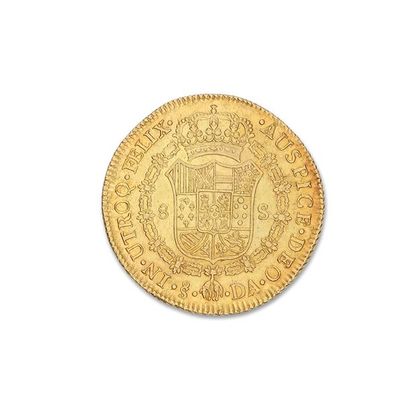 null CHILI, Charles IV (1788.1808) 8 escudos or. 1789. santiago. Fr.19 Presque superbe...