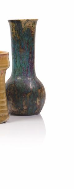 null Pierre Adrien Dalpayrat (1844-1910) Vase de forme balustre en grès flammé à...