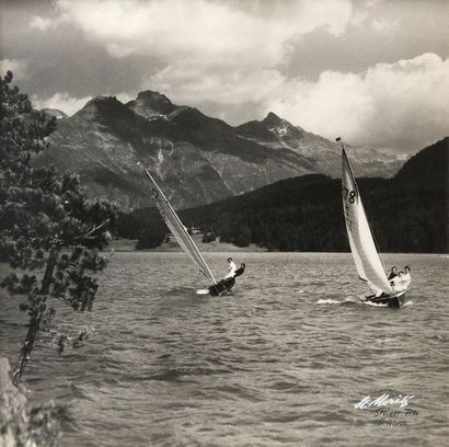 null STEINER Hans (1907-1962). Saint Moritz, Suisse. Circa 1950. Ensemble de trois...