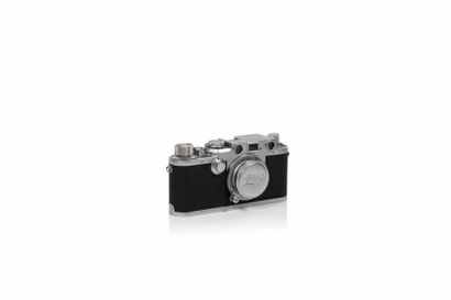 null Boîtier Leica IIIf, 1951, n°595764, avec objectif Elmar 3.5/5 cm., 1953, n°1089534...