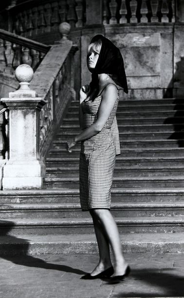 null MORIN Patrick (1928-2002). Brigitte Bardot, Rome 1961. Tirage argentique signé,...