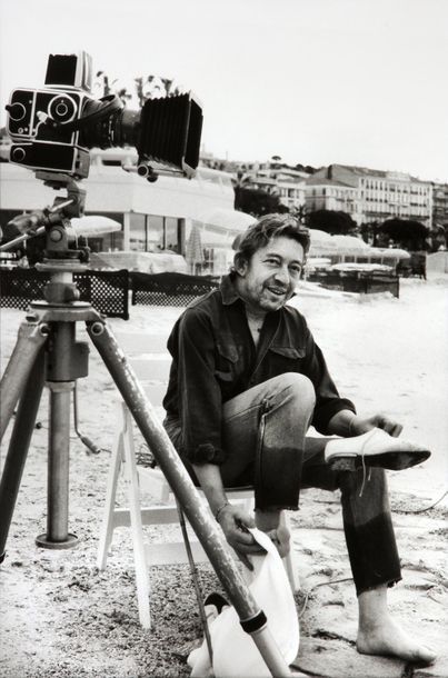 null MENCARINI marcello (né en 1952). Serge Gainsbourg, Cannes, 1983. Tirage encadré...