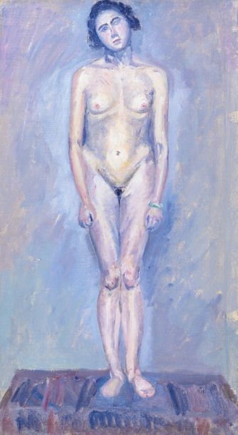 null Augustin CARRERA (1878-1952) Femme nue. Huile sur toile. Signée au dos. 80 x...