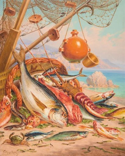  Jules COULANGE-LAUTREC (1861-1950) La pêche....