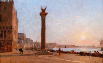 Amédée ROSIER (1831-1898) La place Saint...