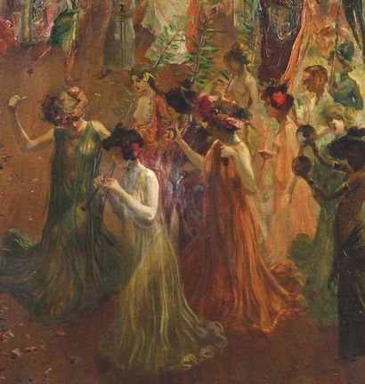 null Louis ABEL-TRUCHET (1857-1918)
Bal du cabaret des Quat-z’Arts. Circa 1903. Huile...