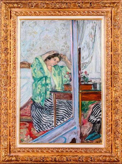 null * Henri LEBASQUE (1865-1937)

Jeune femme à sa toilette. Huile sur toile. Signée...