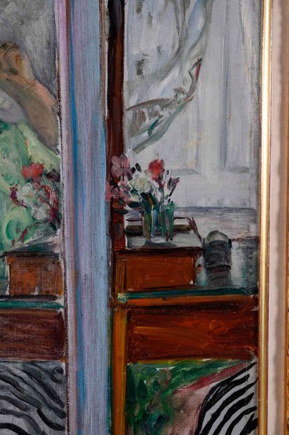 null * Henri LEBASQUE (1865-1937)

Jeune femme à sa toilette. Huile sur toile. Signée...