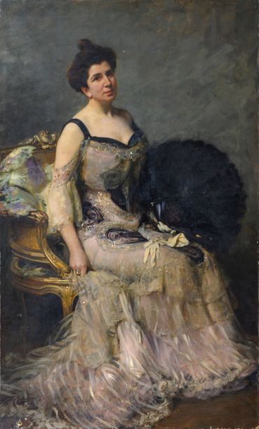 null Denis ETCHEVERRY (1867-1950)

Portrait d’une dame de qualité. 1902. Huile sur...