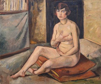 null Simon MONDZAIN (1890-1979)

Le modèle assis sur le sofa. 1925. Huile sur toile....