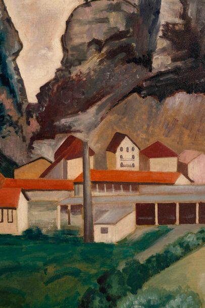 null ** Auguste HERBIN (1882-1960)

Paysage à Moutier Haute Pierre. 1923. Huile sur...