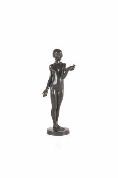 null Henry ARNOLD (1879-1945)

Première offrande ou Fillette à la colombe.

Bronze...