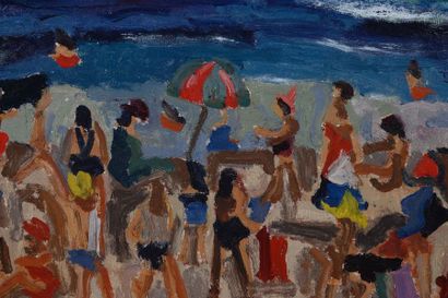 null Pierre TROFIMOFF (1925-1996)

La plage. 1973.

Huile sur toile. Signe?e en bas...
