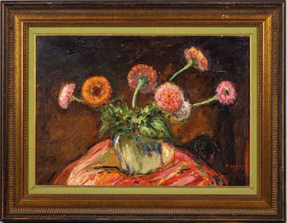 null Antoine SERRA (1908-1995)

Nature morte au bouquet de fleurs.

Huile sur toile.

Signe?e...