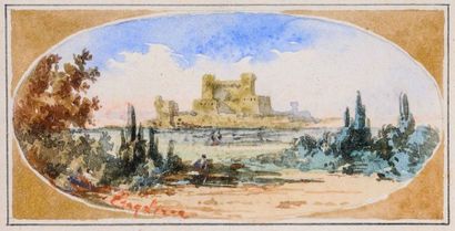 null Marius ENGALIE?RE (1824-1857)

Village vu d’une forteresse.

Aquarelle.

Signe?e...