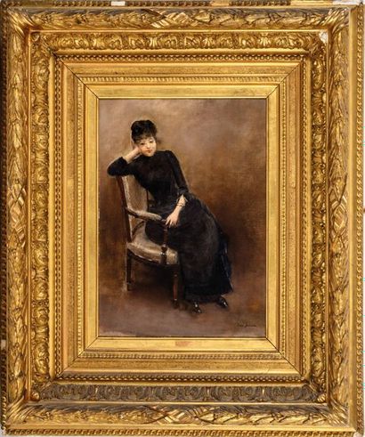 null Jean BE?RAUD (1849-1935)

Jeune femme assise.

Huile sur toile.

Signe?e en...