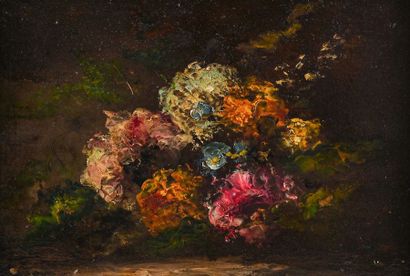null Félix ZIEM (1821-1911) Jetée de fleurs. Huile sur panneau. Signée en bas à gauche....