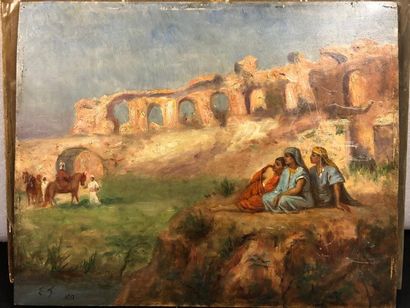 null In the taste of Eugène FROMENTIN (1820 -1876)

Orientalist scene

Oil on panel.

Monogrammed...