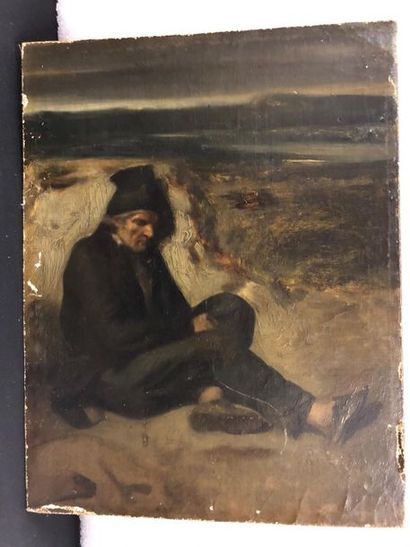 null French school of the XIXth century

The tramp.

Oil on canvas pasted on wood.

Unsigned.

36...