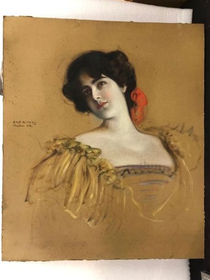 null Rolf NICZKY (1881-1950)

The Spanish girl. 1905.

Oil on cardboard.

Signed...