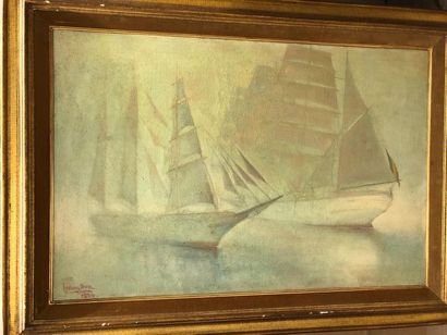 null SOUND

Boats at sea.

Oil on canvas.

Signed and dated 1934 lower left.

61...