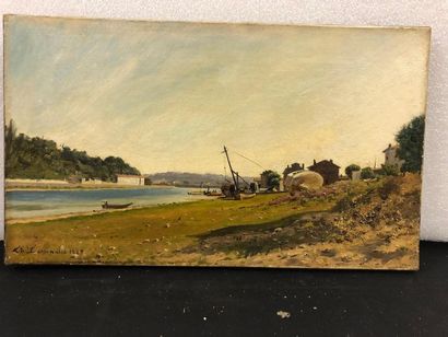 null Theodore LESPINASSE (1846-1918)

Low Tide BoatsOil on canvasSigned and dated...