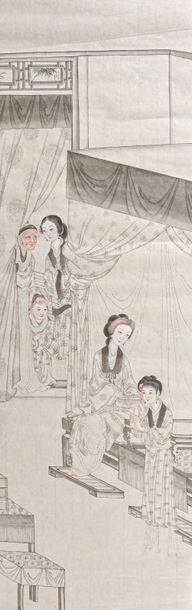 null CHINE, fin de la dynastie Qing, XIXe siècle

Lot de deux encres sur papier de...