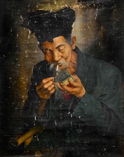 null École Vietnamienne du XXe siècle

Le fumeur

Huile sur toile

Signature en bas...