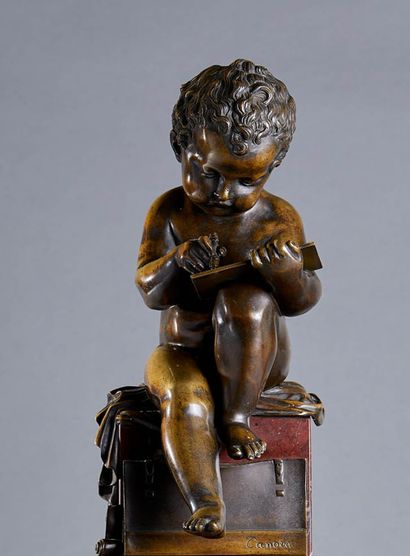 BRONZE SCULPTURE AFTER ANTONIO CANOVA The Child Reading, circa 1830
bronze, Griotte... Gazette Drouot